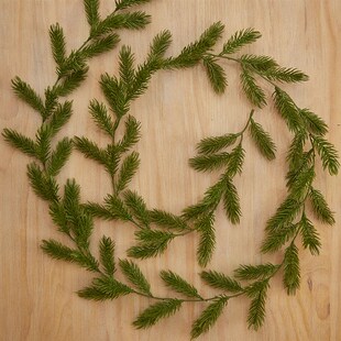 with Rattan Home Garland Berries Vine Pine Christmas Red