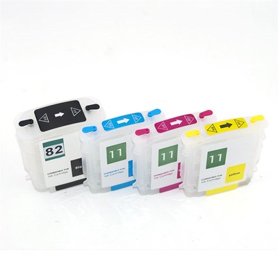 Refillable Ink Cartridge for HP11 82 with ARC Chip for HP De