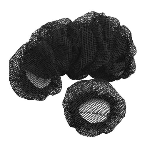 10x Womens Bun Cover Snood Elastic Solid Mesh Hair Net Gym D