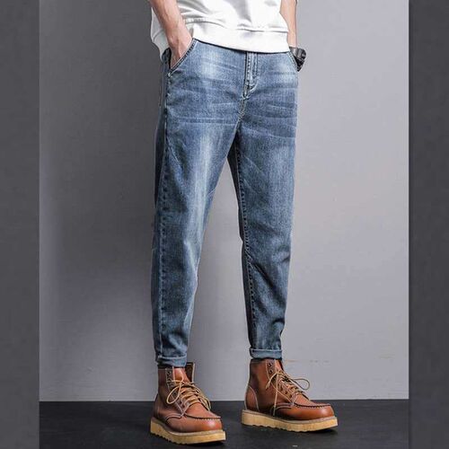 Mens Jeans Thin Loose Straight Spring and Summer Simple All