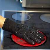 grill Gloves Cooking 2片heat Oven BBQ Baking Mitts Resistant