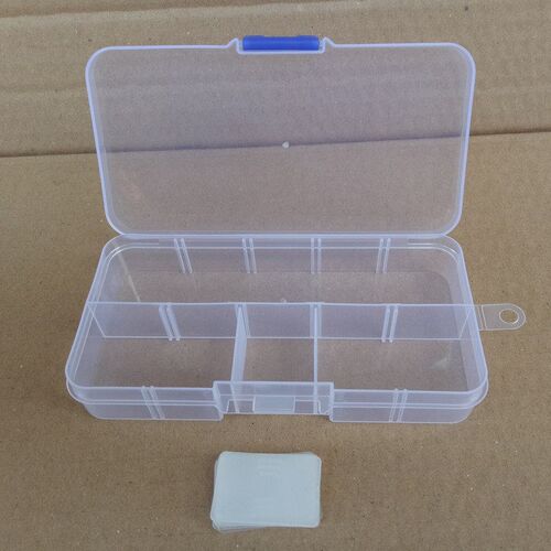 10 Grids Adjustable Transparent Plastic Storage Box for Smal