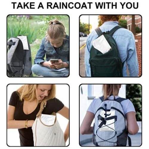 12Pcs Disposable Waterproof Raincoat Outdoor Hiking Mountain