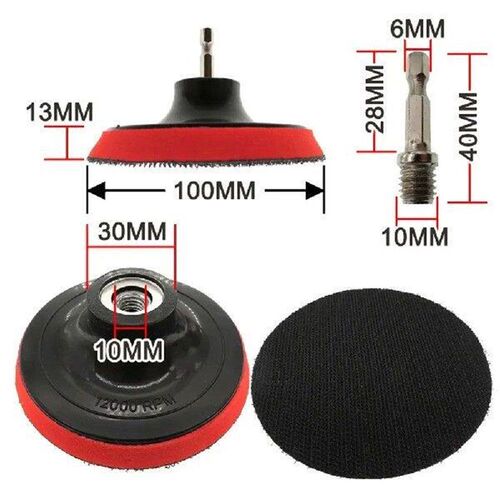4 Inch Sanding Disc Backing Pad Hook And Loop Buffing Pad