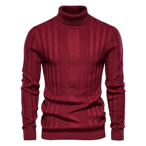 大码毛衣Mens turtleneck warm base sweater plus size swe