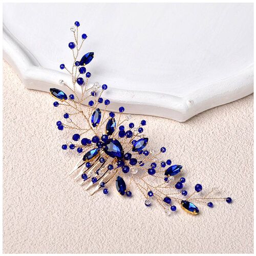 Handmade Rhinestone Hair Comb for Women Headband Tiara Hair