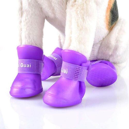 candy color dog rain boots 4pcs/lot for cute pets waterproof