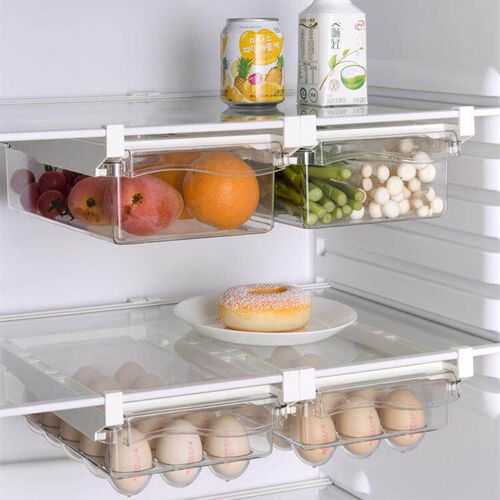 Kitchen Fruit Food Storage Box Plastic Clear Fridge Organize