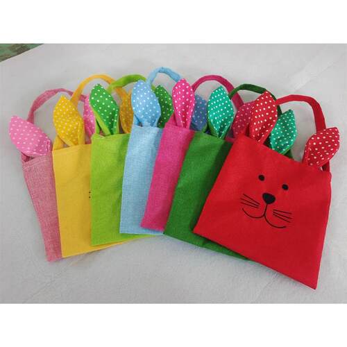 Cartoon Easter Bunny Ears Tote Bag Cute Shape Gift Gift Bag