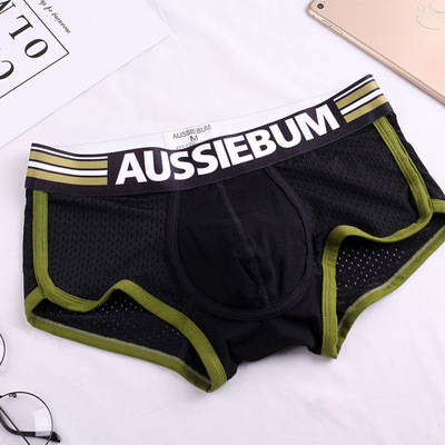 Cotton mens underwear mens boxers net through u convex des