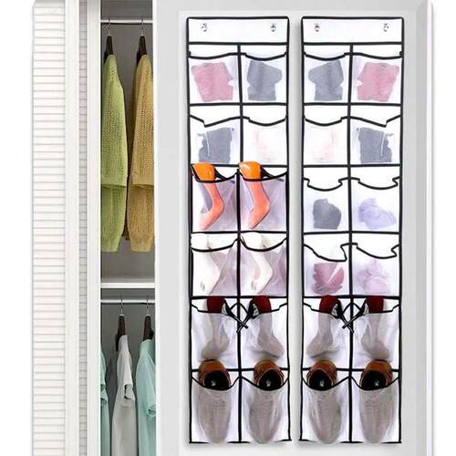 12 Compartments Behind The Door Shoe Storage Hanging Bag Mes