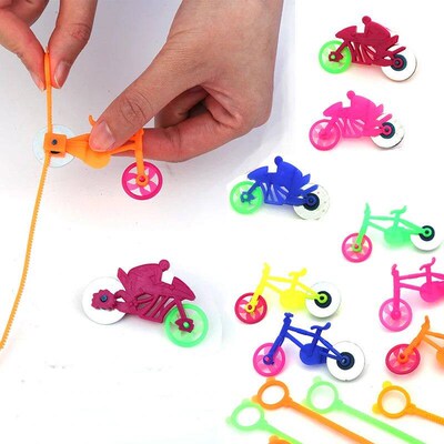12Pcs Mini Pull Line Bicycles Motorcycles Outdoor Games Toys