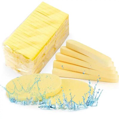 Compressed Round Facial Cleansing Sponges Cleaning Brushes C