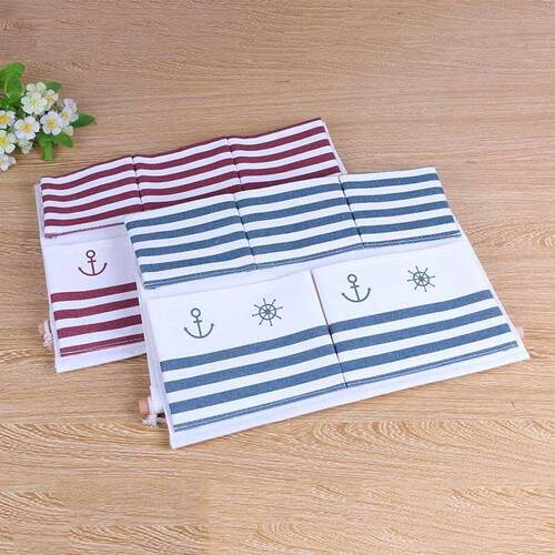 Cotton and linen 8 pocket hanging bag stripe storage hanging