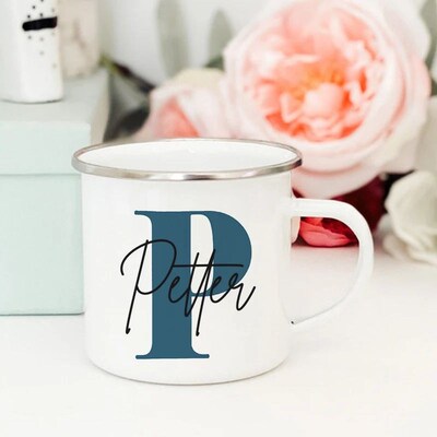 Personalized Mug Initial with Name Cup Custom Coffee Mugs Ba