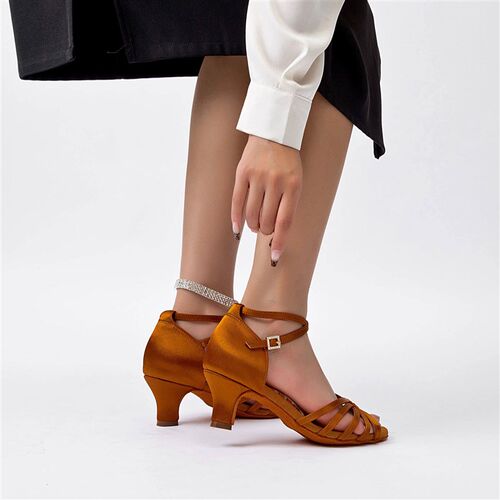 Chic Latin Dance Shoes - Low Heel and Adjustable Straps - Pe