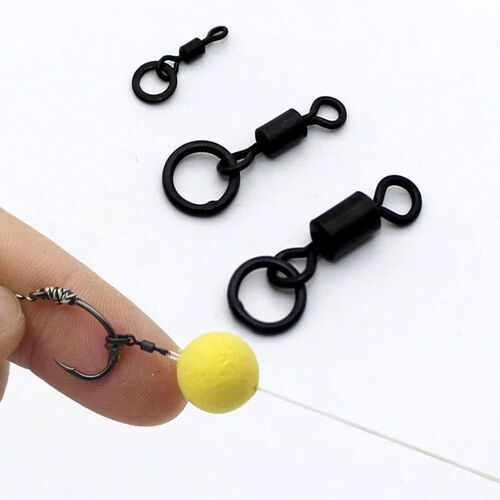 20pcs Ring Swivel Micro Hook Fishing Tackle Boxes Accessorie