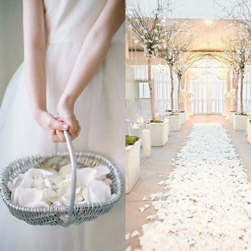 Colorful Rose Petal Artificial Romantic Silk Rose Leaves Wed