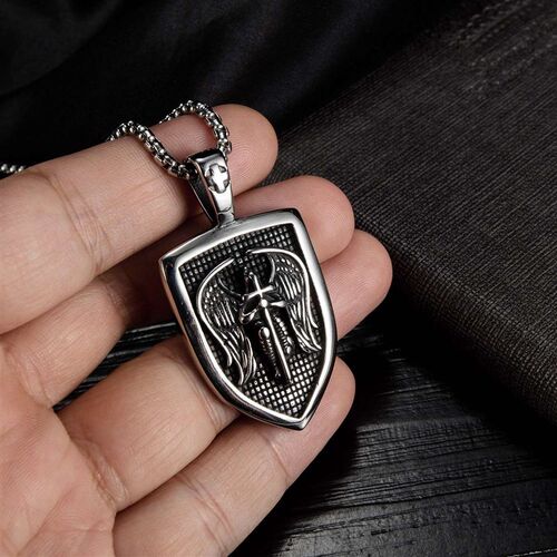 Steet Personality Retro Cross Fashion tend Stainless Steel M