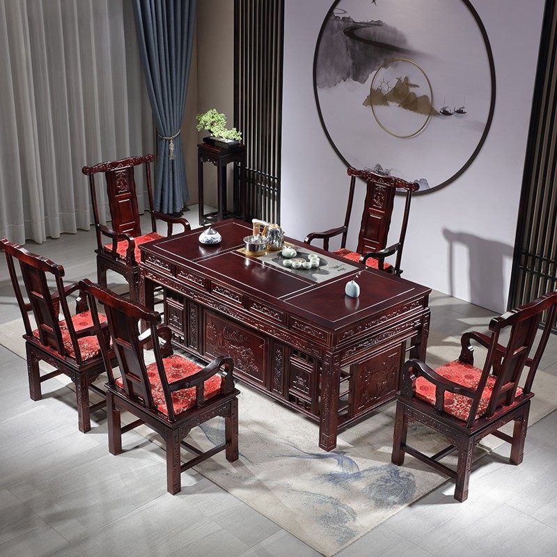 红木茶桌椅花梨木功夫茶台中式仿古全实木茶几茶具装一体,住宅家具,茶几,淘宝优惠券,粉丝福利购,淘宝优惠卷