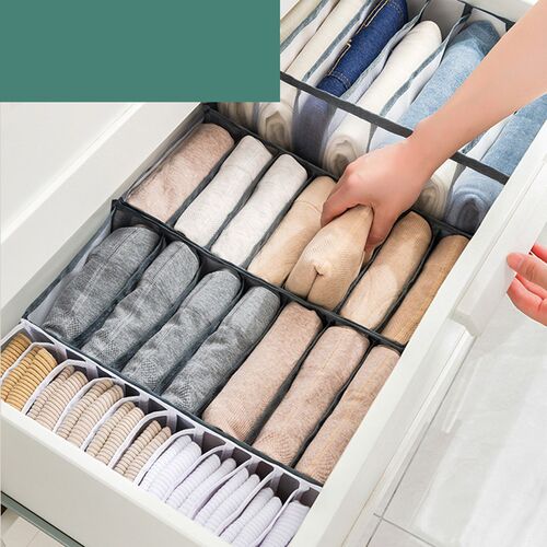 Clean and hygienic jeans compartment storage box closet clot