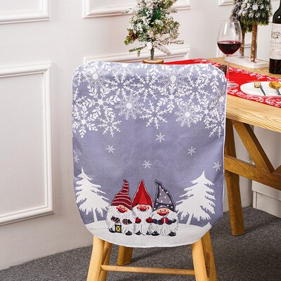 New Christmas decoration style cartoon red gray table and c