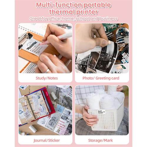 53-107mm Portable Printer Thermal Photo Printer Wireless Ink