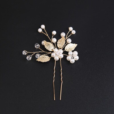 Pearl Bridal Hairpin Headdress White Pearl Hair Insert Weddi