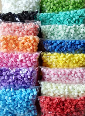 500PCS 3cm Mini PE Foam Rose Flower Head Artificial Rose Flo
