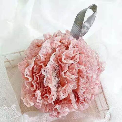 -Lace bath flower shower ball girl take a bath  bubble rich