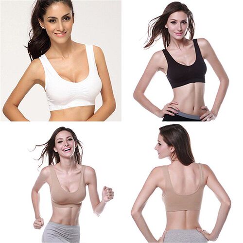 Women Girls Padded Wireless Seamless Bra Vest Tops Bras Plus