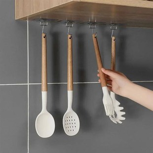 5 PCS Seamless Hooks No Punch Waterproof Oily Metal Sticky W