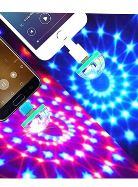 USB Mini LED Disco DJ Stage Light Portable Family Party Ball