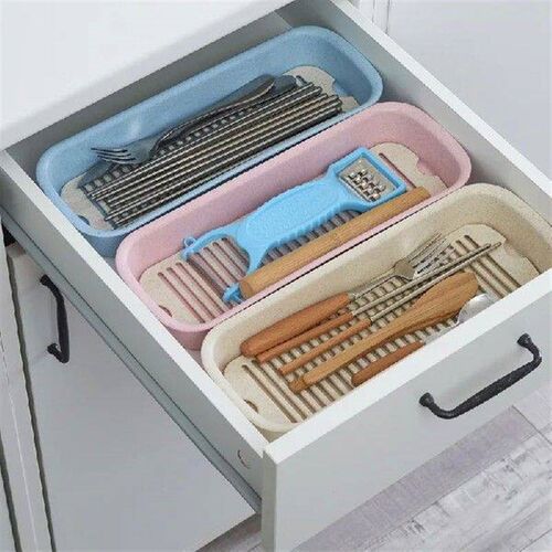 White Storage Box Drawer Packing Box Tray Food Grade Wheat