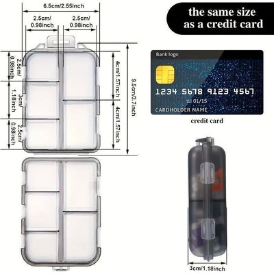 Tcare Travel Pill Organizer Moisture Proof Pills Box for Poc
