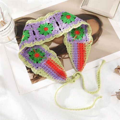 Bohemian Crochet Turban Hair Bands Vintage Fashion Hair Scar
