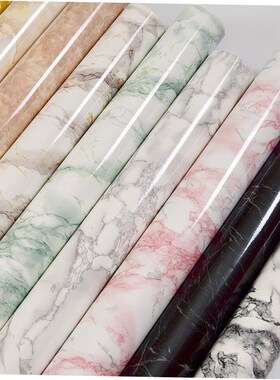 2023 Thick marble sticker wallpaper self adhesive kitchen 1