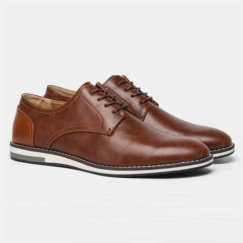 Big Size Mens Vintage Burnished Leather Casual Shoes 复古男