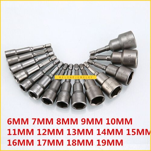 14PC Power ool Nut Driver Set Quick Change Power Nut Driver