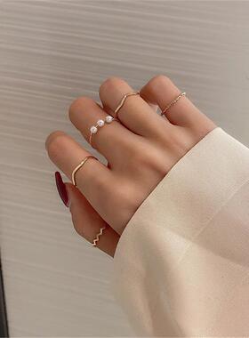 5Pcs/set Light Luxury Simulation Pearl Simple Fashion Plain