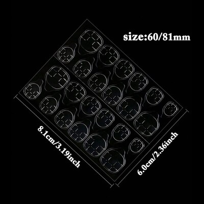 12 Sheets/288pcs Super Sticky Jelly Glue Press-On Nails With