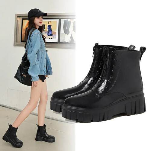 Women Thick Soled Rain Boots Non-Slip Fashion Outdoor Wear-r