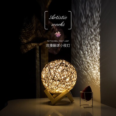 Creative gifts nightlight led usb bedroom bedside table lamp