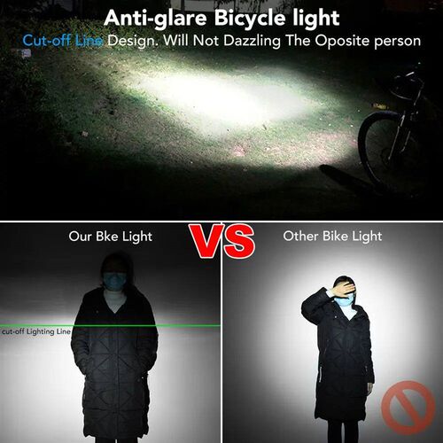 NEWBOLER Bicycle Light Front 6000Lumen Bike Light 8000mAh Wa
