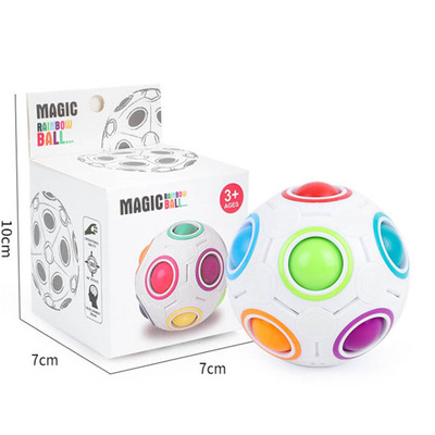 2pcs Puzzles magic rainbow ball Push Pop It  Fidget toy足球