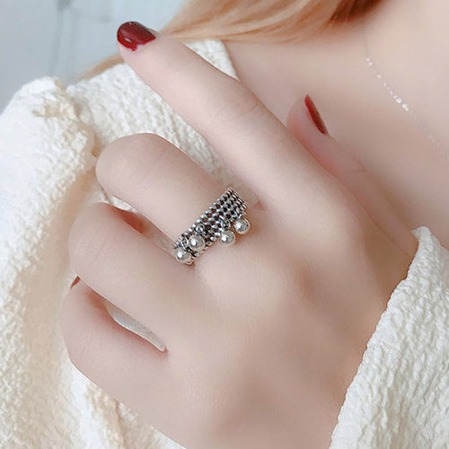 Foxanry Vintage Punk Silver Color Rings New rendy Creative B