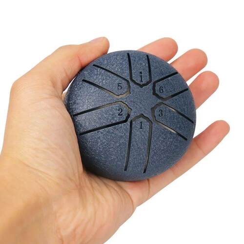Steel Tongue Drum 3 Inch 6 Notes Rain Drums Outside Hollow D