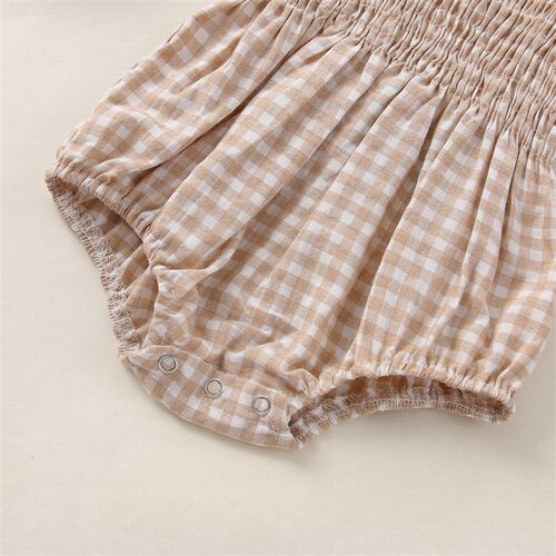 Baby Girls 2Pcs Summer Outfits Sleeveless Frill Smocked Stra