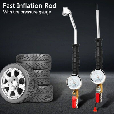 Motorcycle Tire Inflator Rod 0-15Bar/220Psi With Tire Pressu