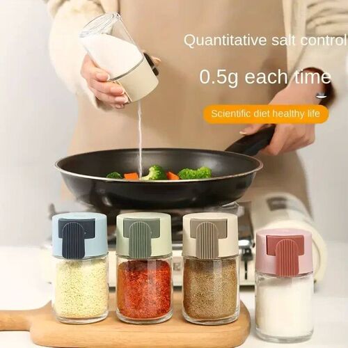 1pc  Quantitative Control Salt Bottle, Press-type Seasoning
